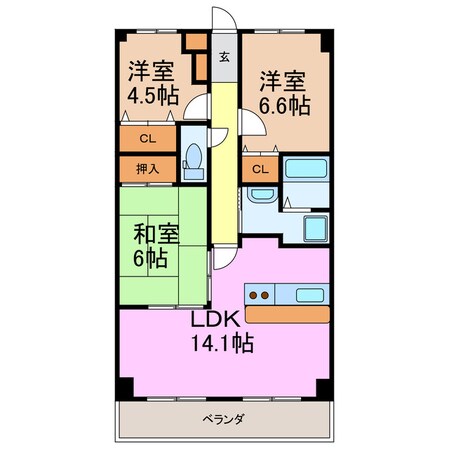 グローリアスコート緑区桃山東の物件間取画像